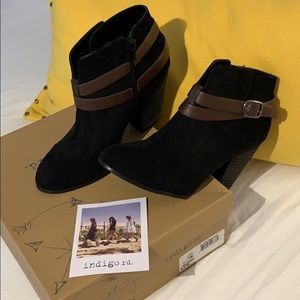 3” Heal Booties with brown leather strap